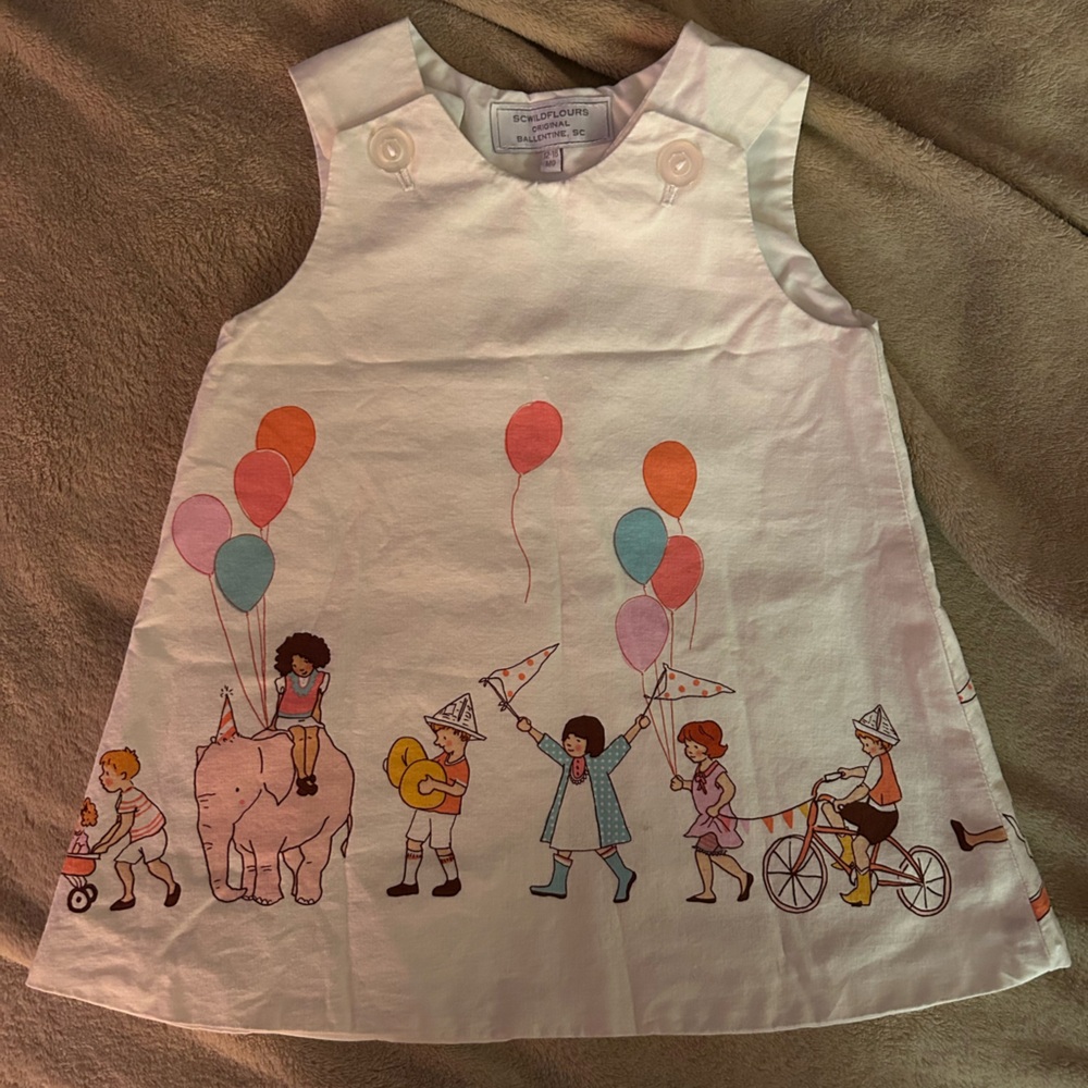 Colorful Birthday Themed Baby Dress